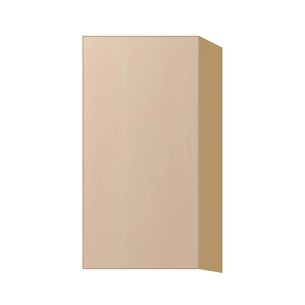 Contemporary 30" tall wall single door cabinet, Maine Oak door, P-Box (Prestige)