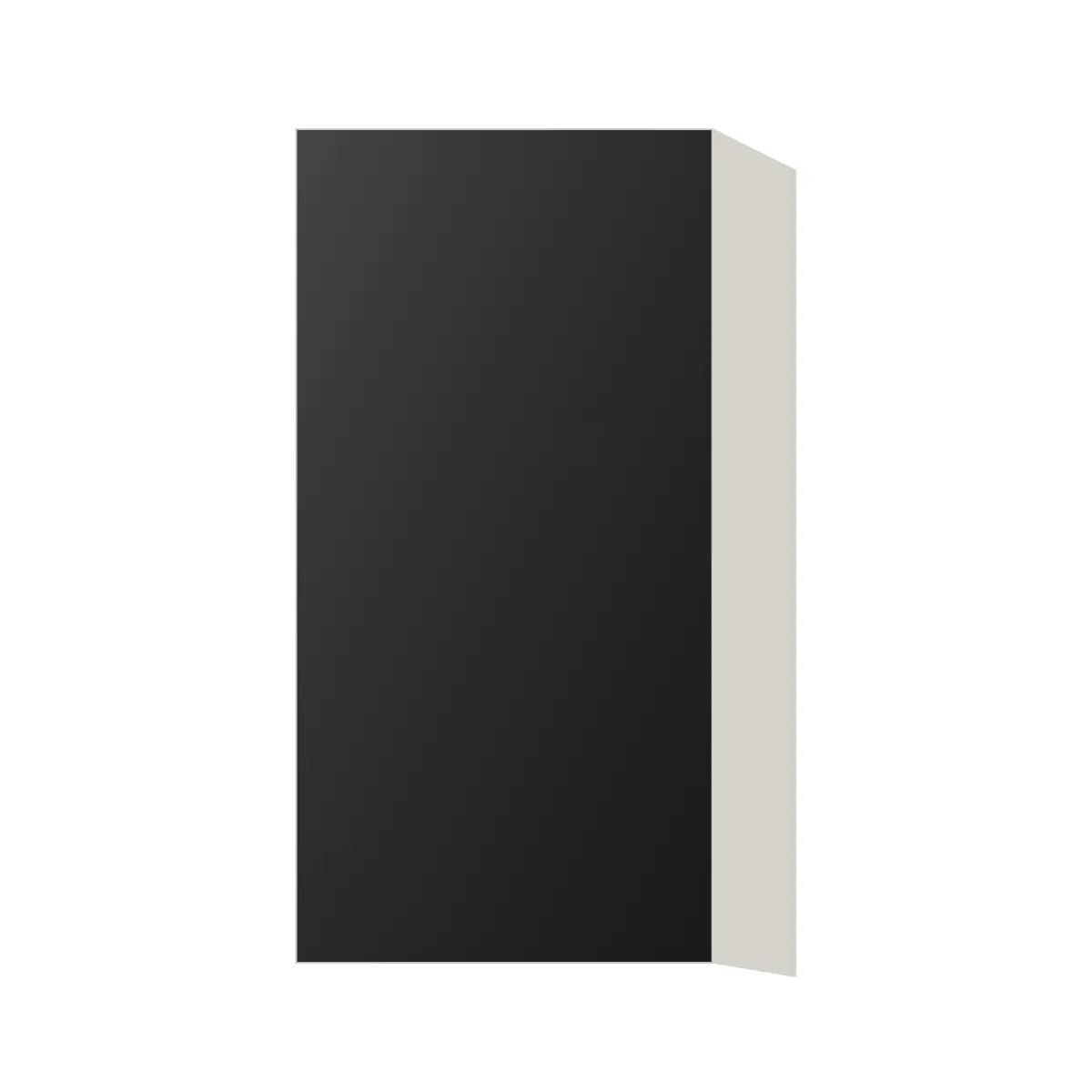 Contemporary 30" tall wall single door cabinet, Matte Black door, L-Box (Luxury)