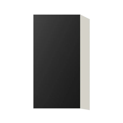 Contemporary 30" tall wall single door cabinet, Matte Black door, L-Box (Luxury)