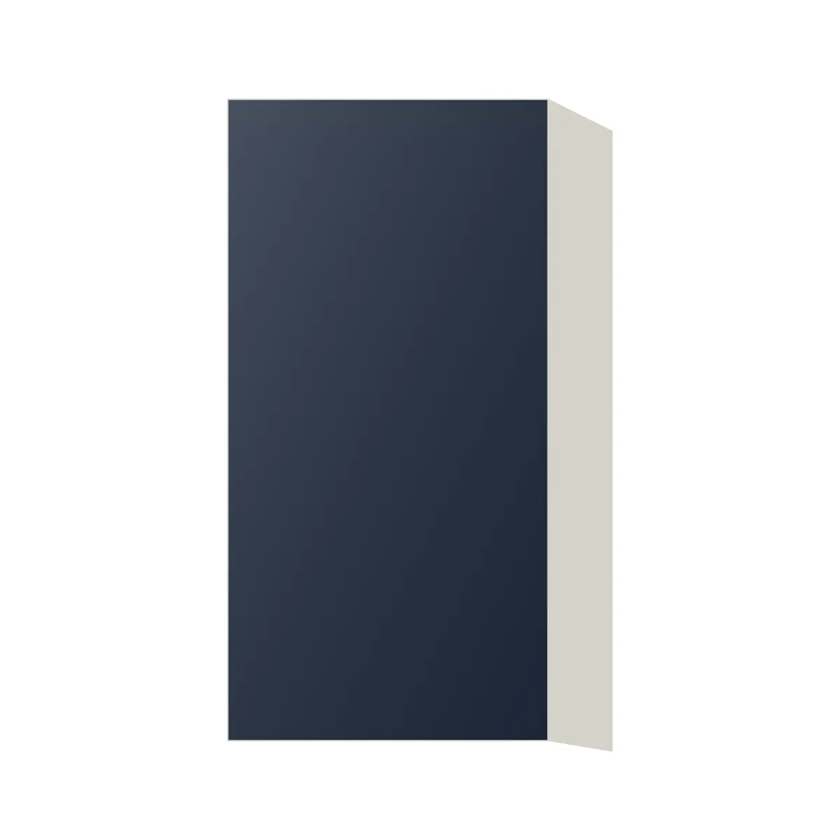 Contemporary 30" tall wall single door cabinet, Matte Blue door, L-Box (Luxury)