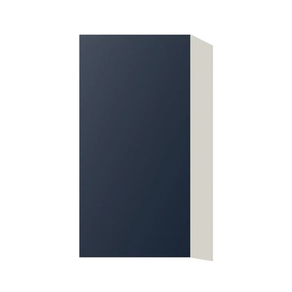 Contemporary 30" tall wall single door cabinet, Matte Blue door, L-Box (Luxury)