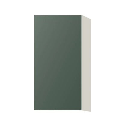 Contemporary 30" tall wall single door cabinet, Matte Olive Green door, L-Box (Luxury)