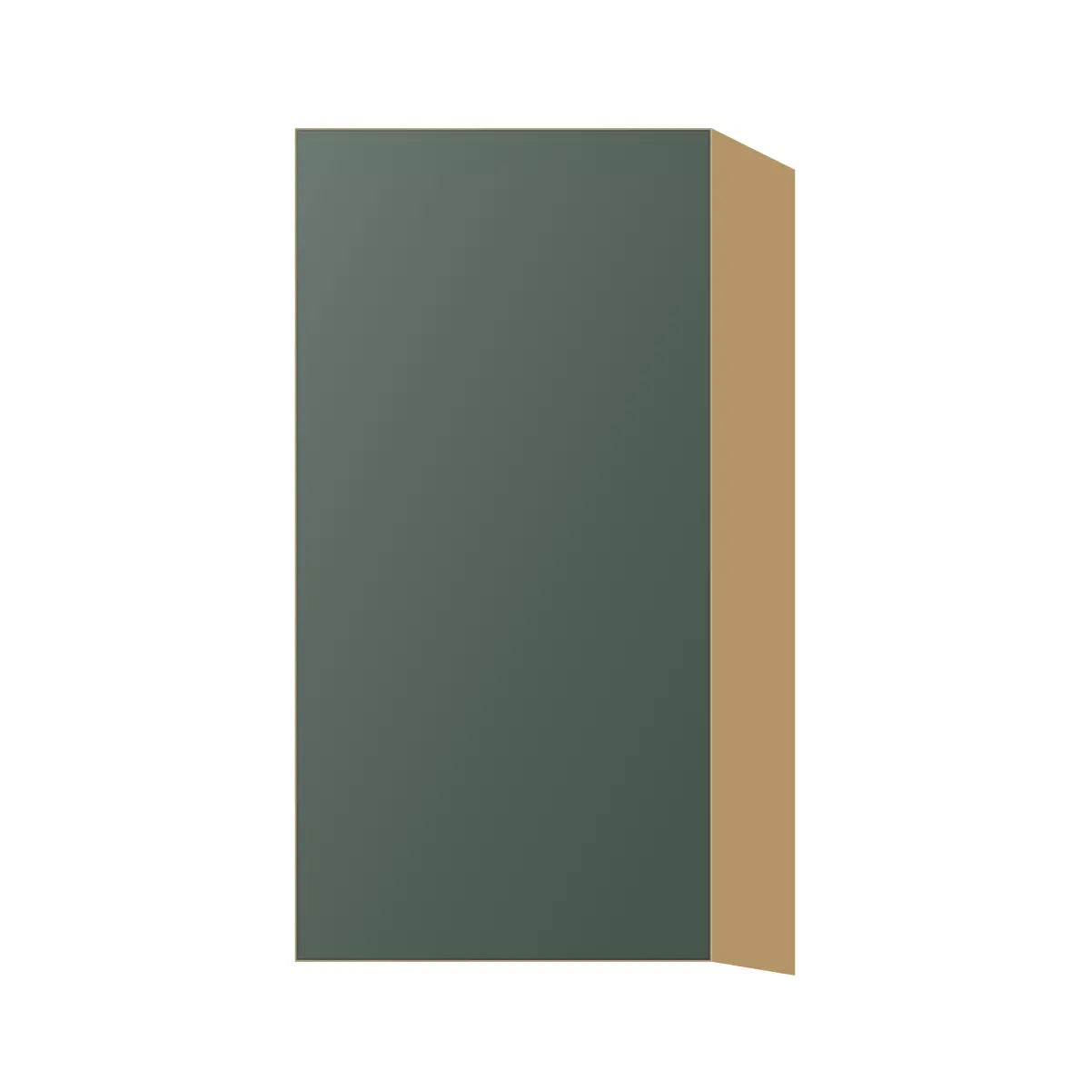 Contemporary 30" tall wall single door cabinet, Matte Olive Green door, P-Box (Prestige)