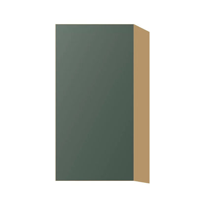 Contemporary 30" tall wall single door cabinet, Matte Olive Green door, P-Box (Prestige)