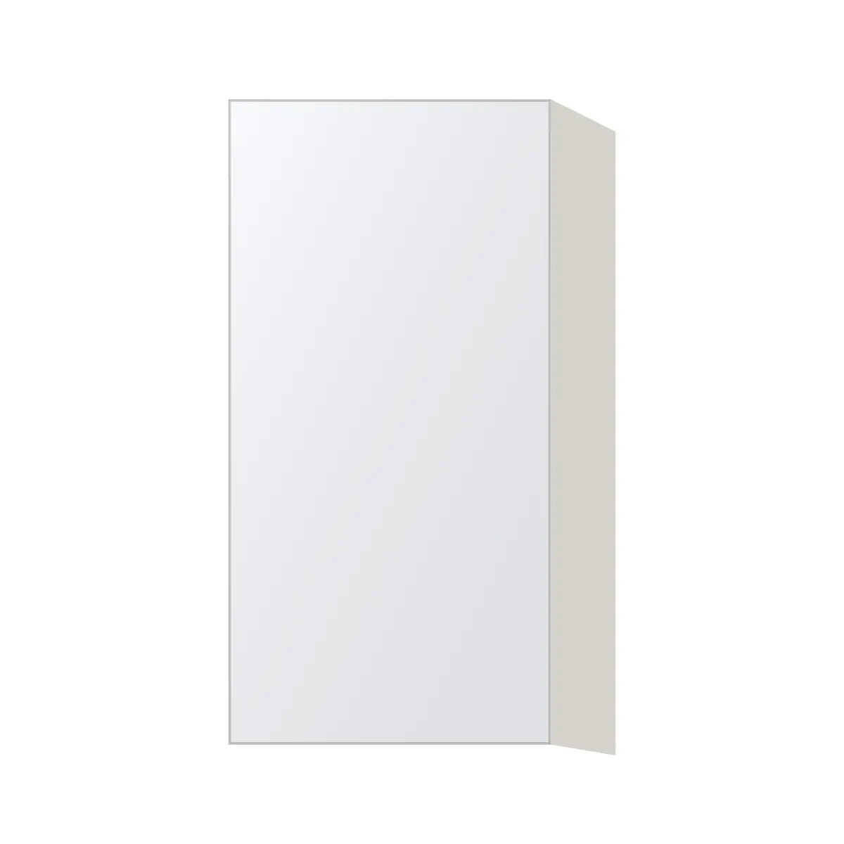 Contemporary 30" tall wall single door cabinet, Matte White door, L-Box (Luxury)