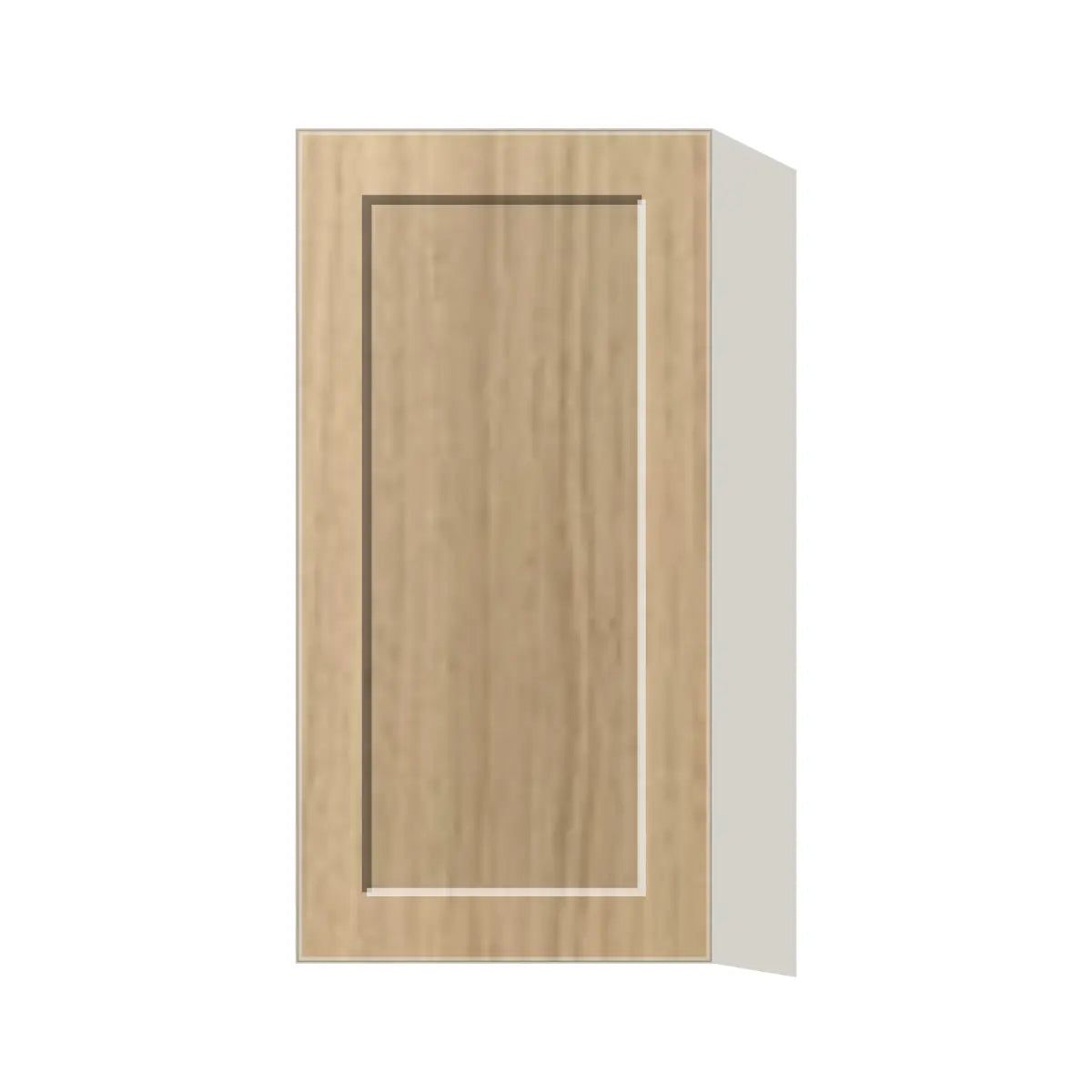 Contemporary 30" tall wall single door cabinet, Modern Oak Shaker door, L-Box (Luxury)