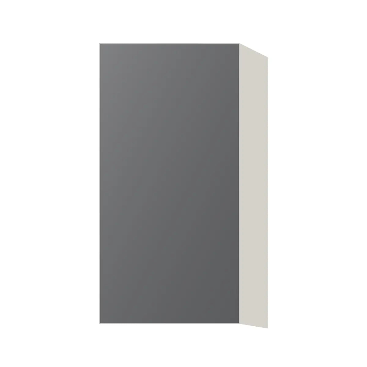Contemporary 30" tall wall single door cabinet, Prime Matte Grey door, L-Box (Luxury)