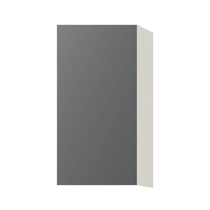 Contemporary 30" tall wall single door cabinet, Prime Matte Grey door, L-Box (Luxury)