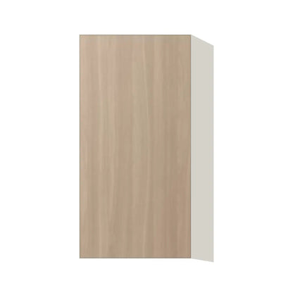 Contemporary 30" tall wall single door cabinet, Vanilla Oak door, L-Box (Luxury)
