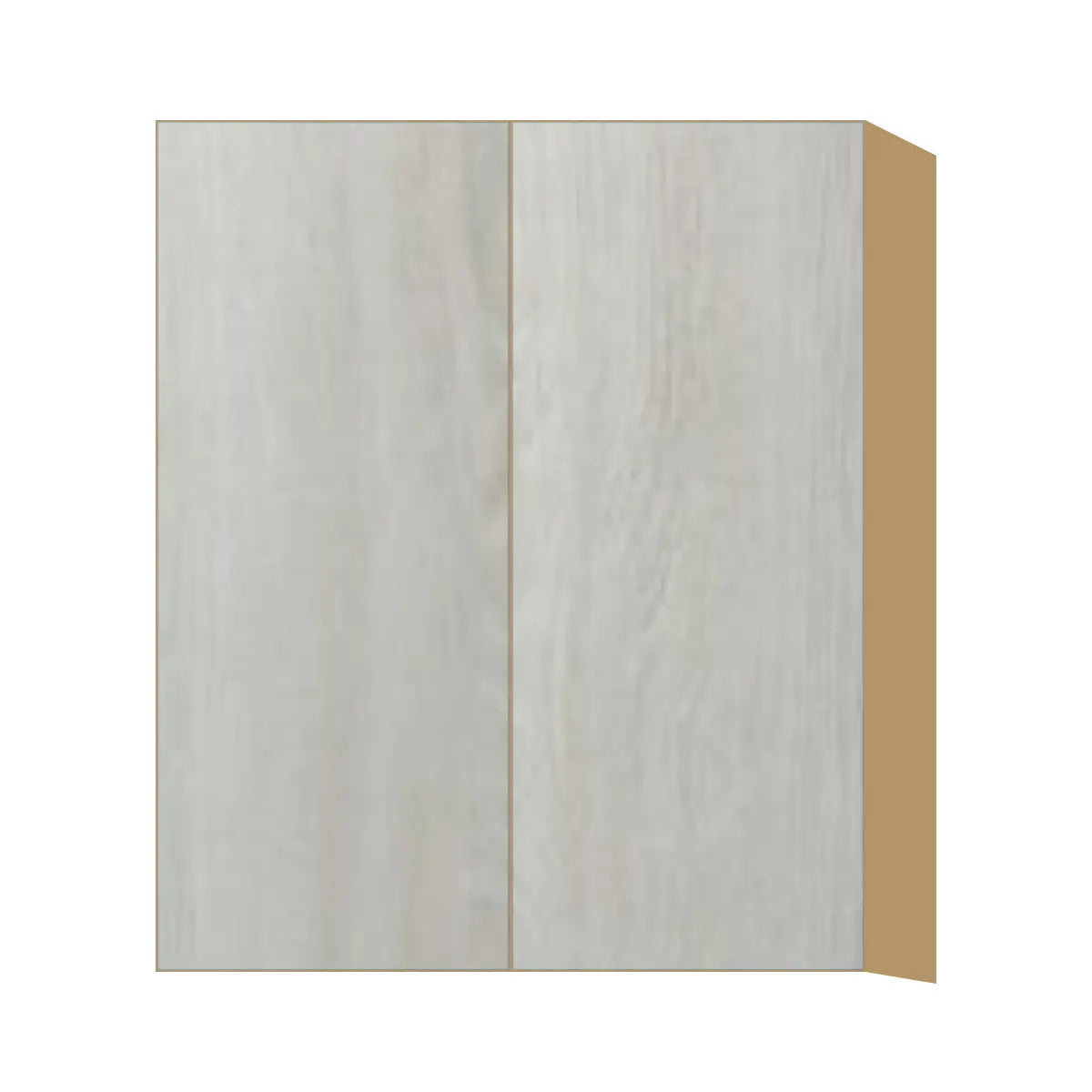 Contemporary 36" tall wall double door cabinet, Artisan White Oak door, P-Box (Prestige)