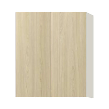 Contemporary 36" tall wall double door cabinet, Barcelona Light Oak door, L-Box (Luxury)