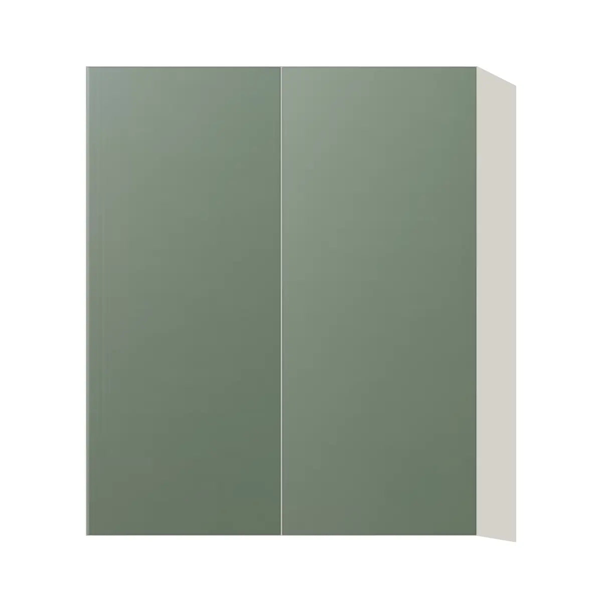 Contemporary 36" tall wall double door cabinet, Bean Paste Green door, L-Box (Luxury)