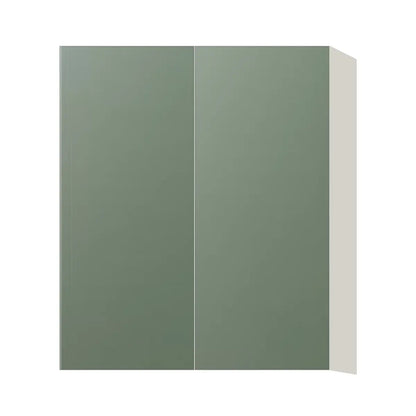 Contemporary 36" tall wall double door cabinet, Bean Paste Green door, L-Box (Luxury)