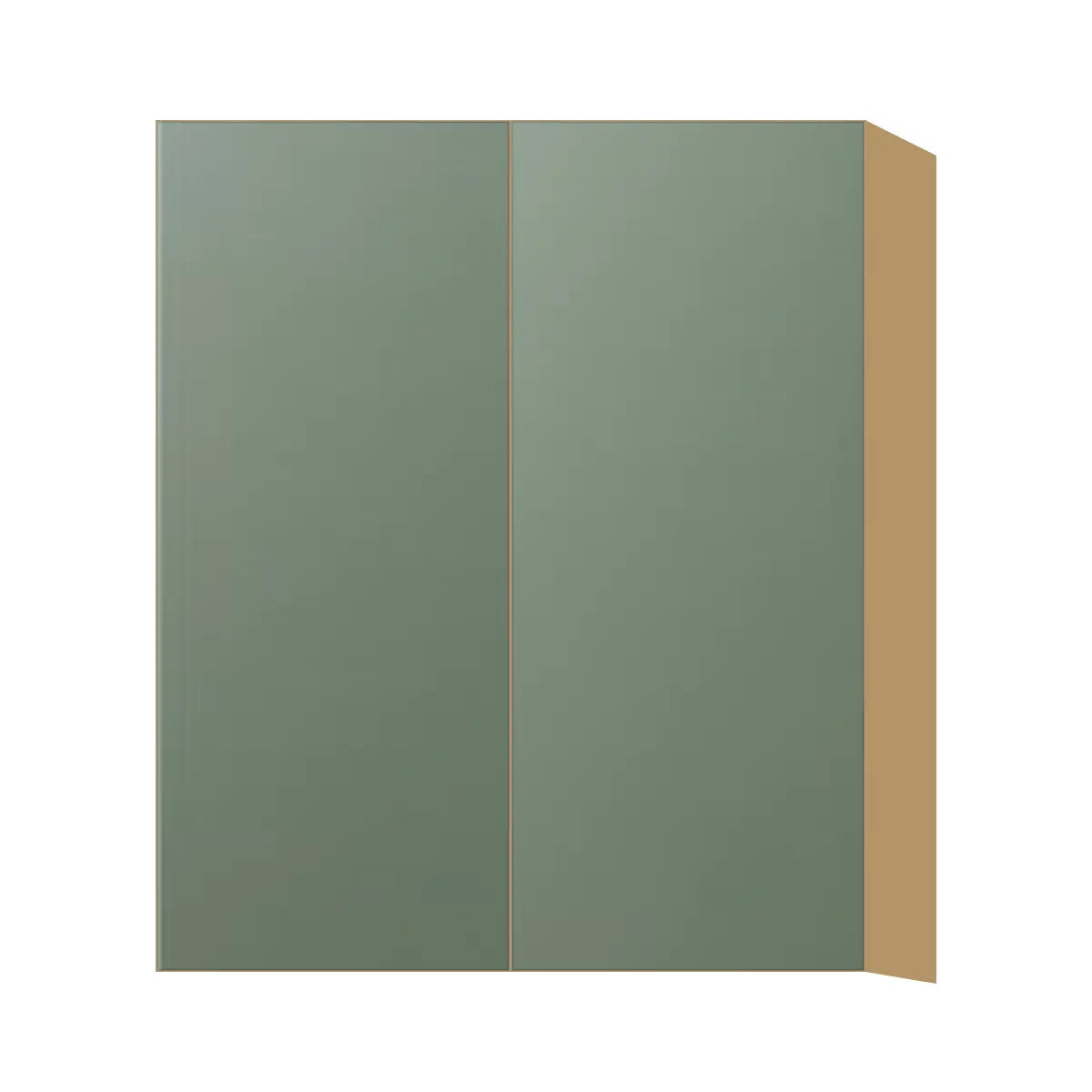 Contemporary 36" tall wall double door cabinet, Bean Paste Green door, P-Box (Prestige)