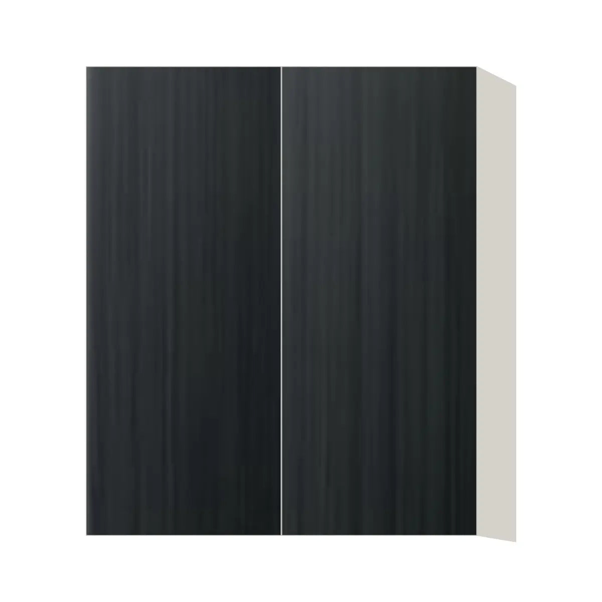 Contemporary 36" tall wall double door cabinet, Black Grain door, L-Box (Luxury)