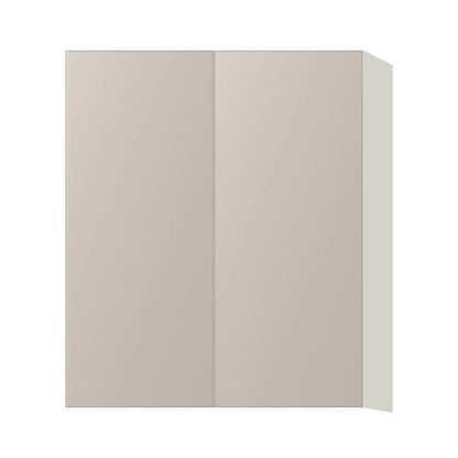 Contemporary 36" tall wall double door cabinet, Cashmere Gray door, L-Box (Luxury)