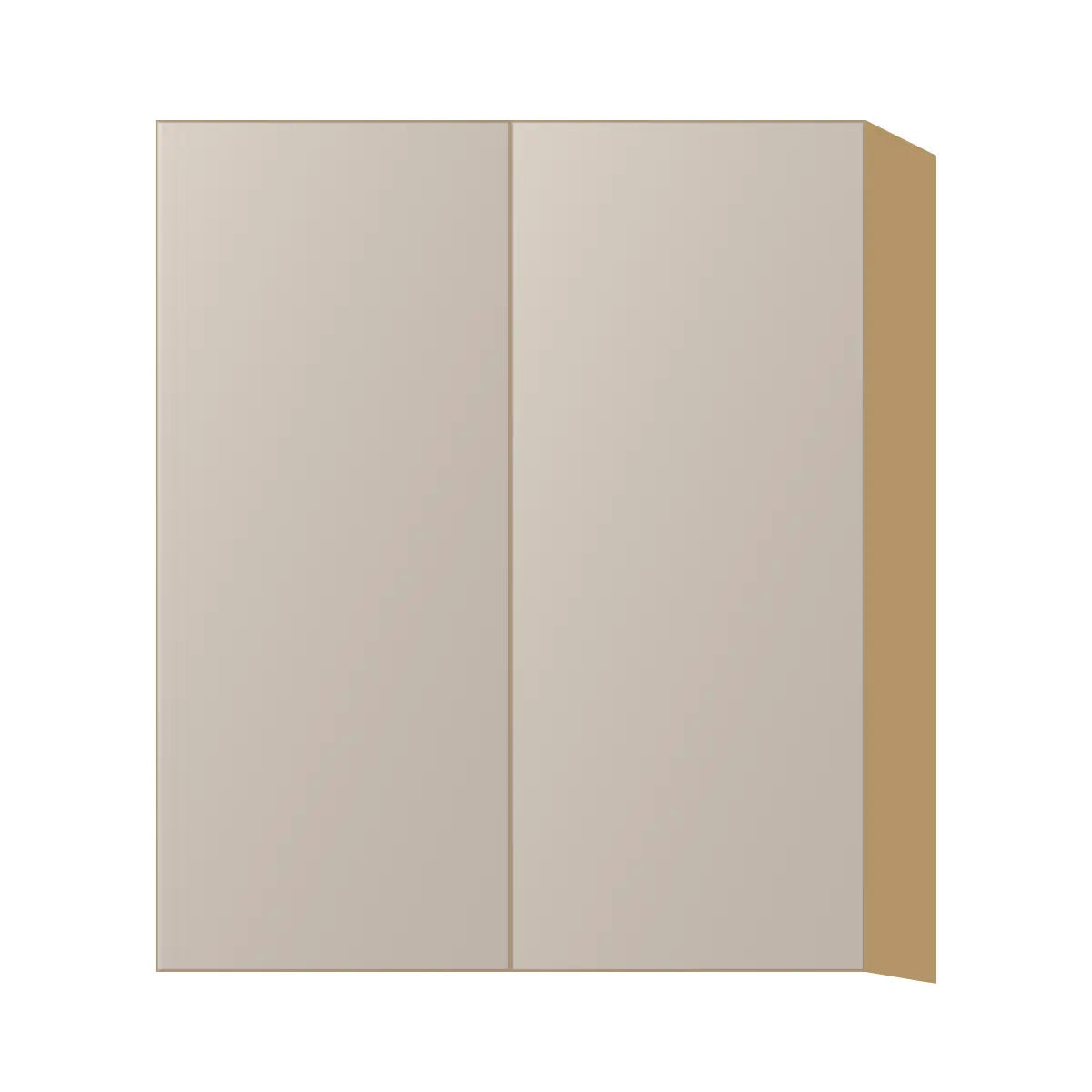 Contemporary 36" tall wall double door cabinet, Cashmere Gray door, P-Box (Prestige)