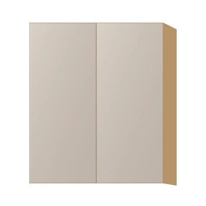 Contemporary 36" tall wall double door cabinet, Cashmere Gray door, P-Box (Prestige)