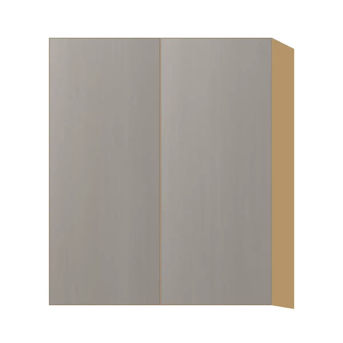 Contemporary 36" tall wall double door cabinet, Fog Oak door, P-Box (Prestige)