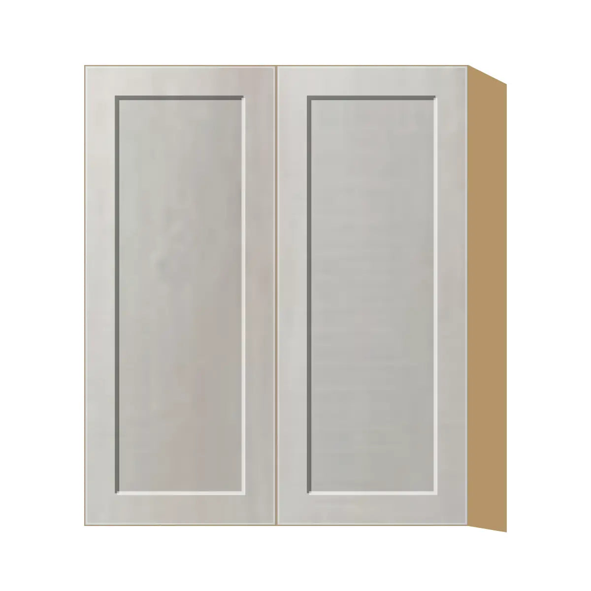 Contemporary 36" tall wall double door cabinet, Genesis Sliced Oak door, P-Box (Prestige)