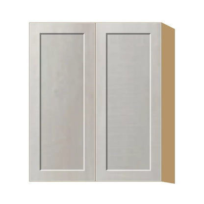 Contemporary 36" tall wall double door cabinet, Genesis Sliced Oak door, P-Box (Prestige)
