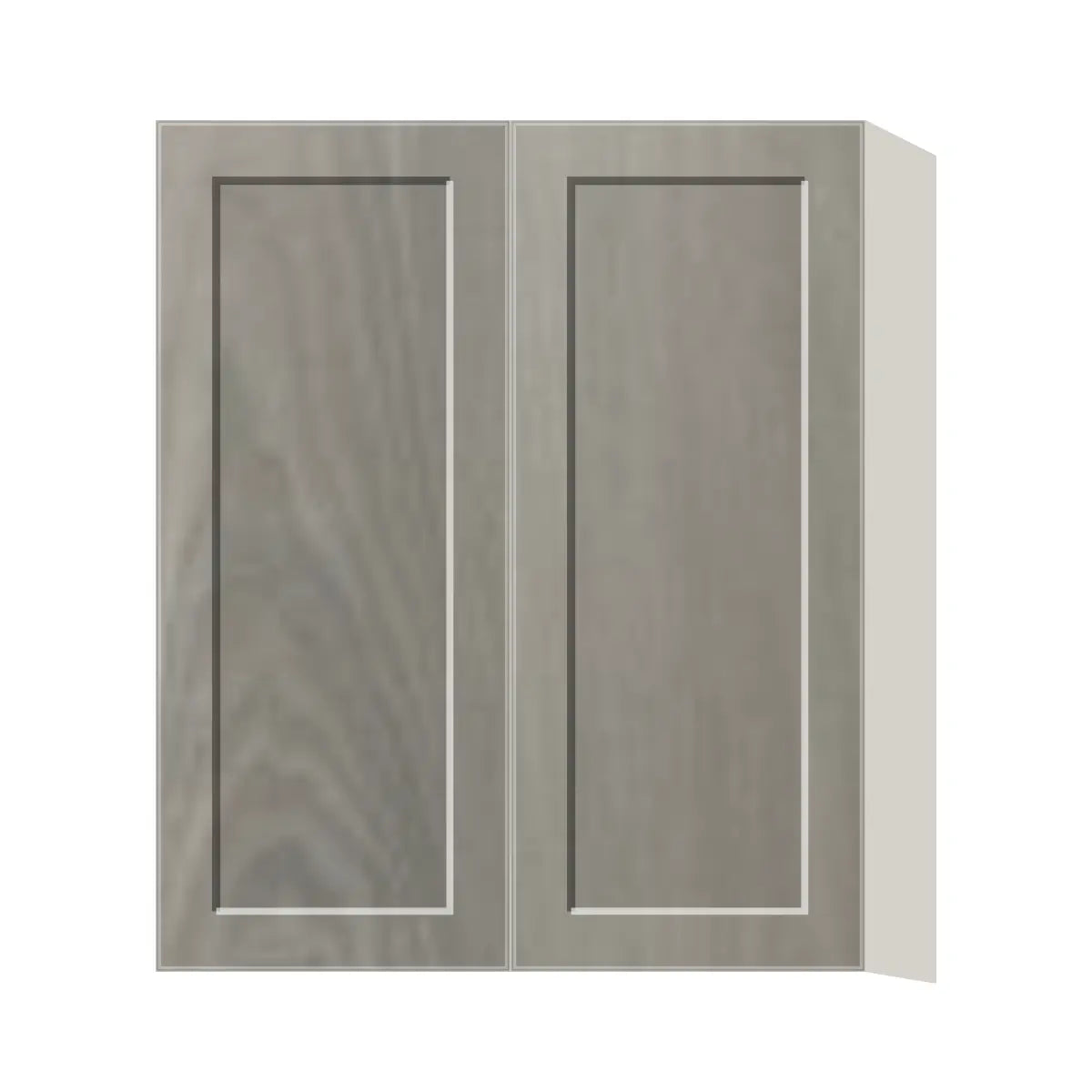 Contemporary 36" tall wall double door cabinet, Genesis Weathered Oak door, L-Box (Luxury)