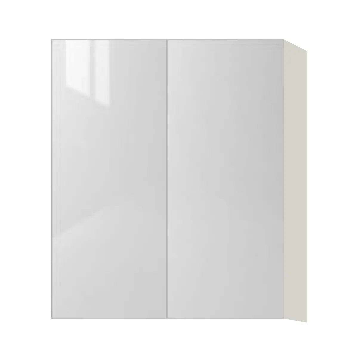 Contemporary 36" tall wall double door cabinet, Glossy White door, L-Box (Luxury)