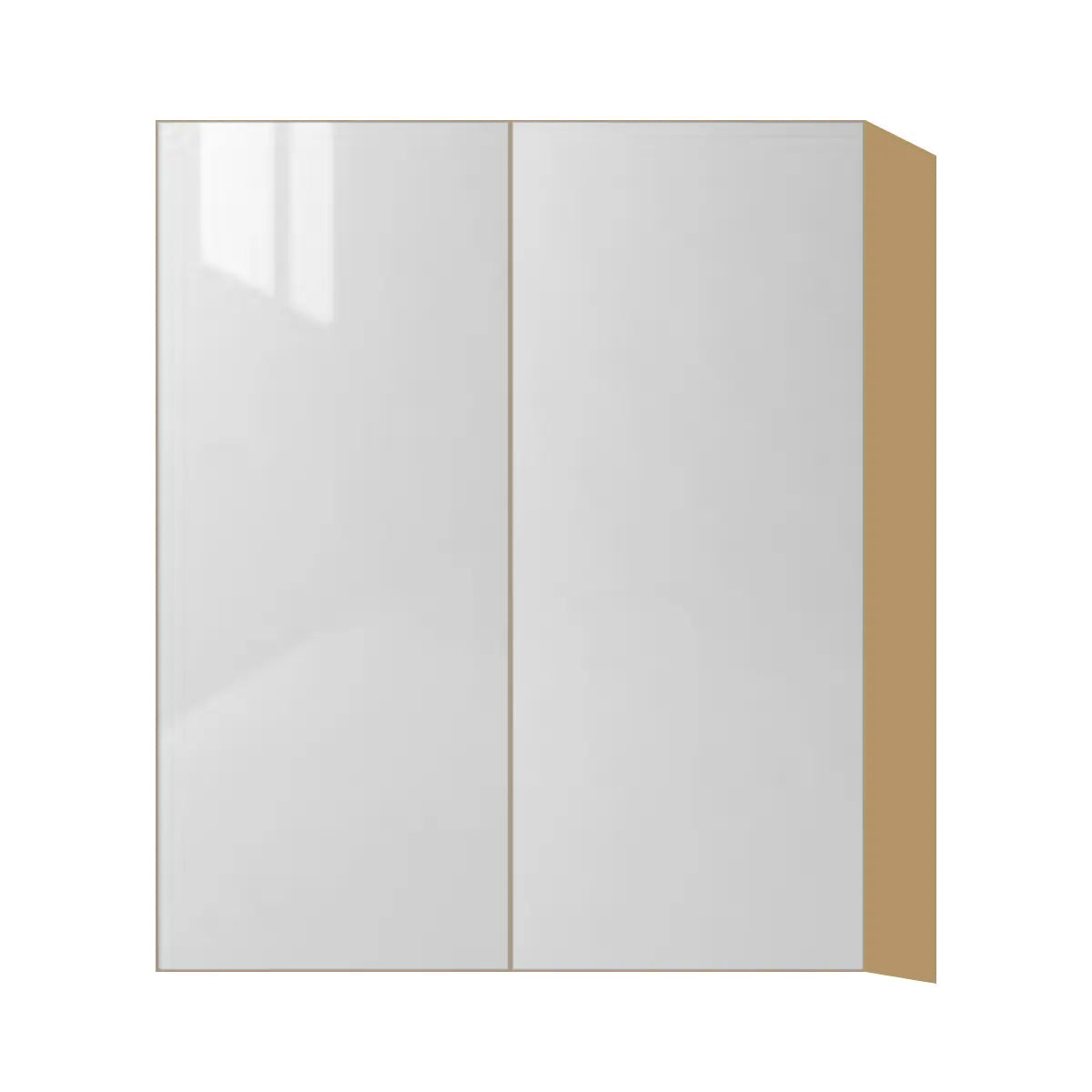 Contemporary 36" tall wall double door cabinet, Glossy White door, P-Box (Prestige)