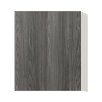 Contemporary 36" tall wall double door cabinet, Indian Light Walnut door, L-Box (Luxury)