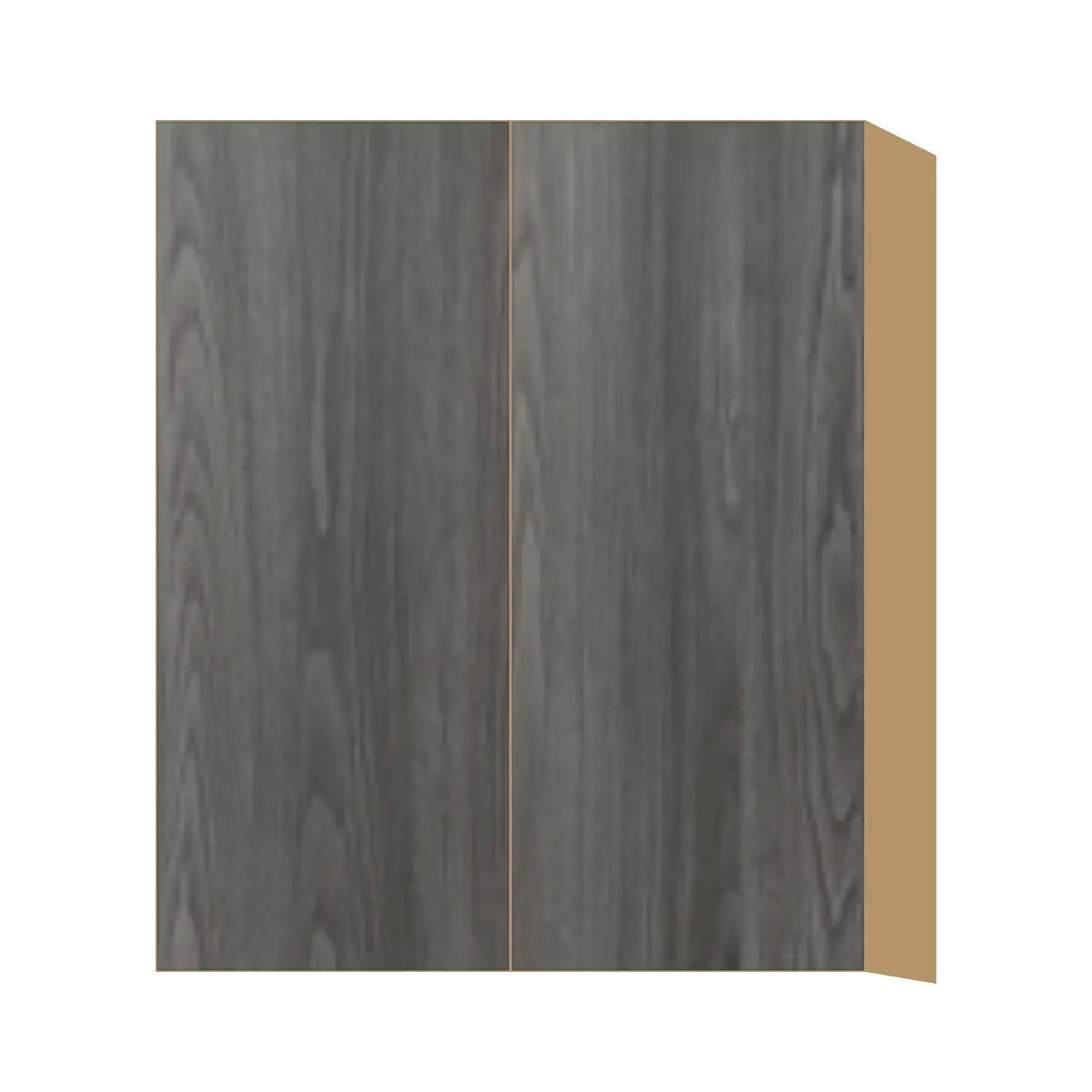 Contemporary 36" tall wall double door cabinet, Indian Light Walnut door, P-Box (Prestige)