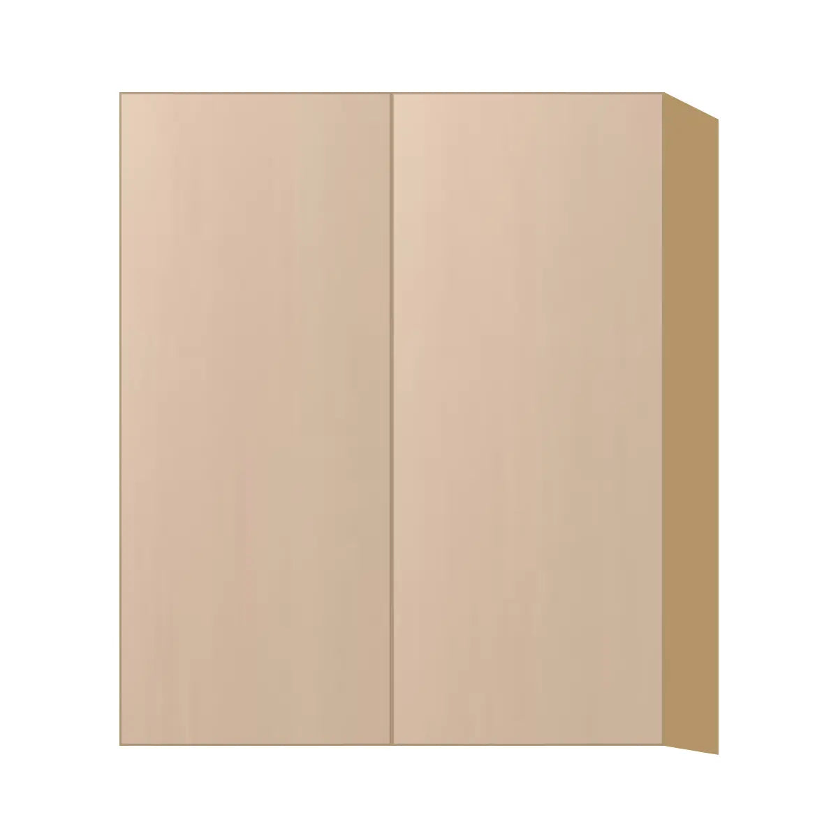 Contemporary 36" tall wall double door cabinet, Maine Oak door, P-Box (Prestige)