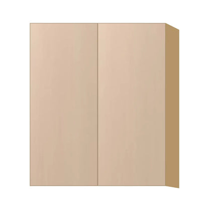 Contemporary 36" tall wall double door cabinet, Maine Oak door, P-Box (Prestige)