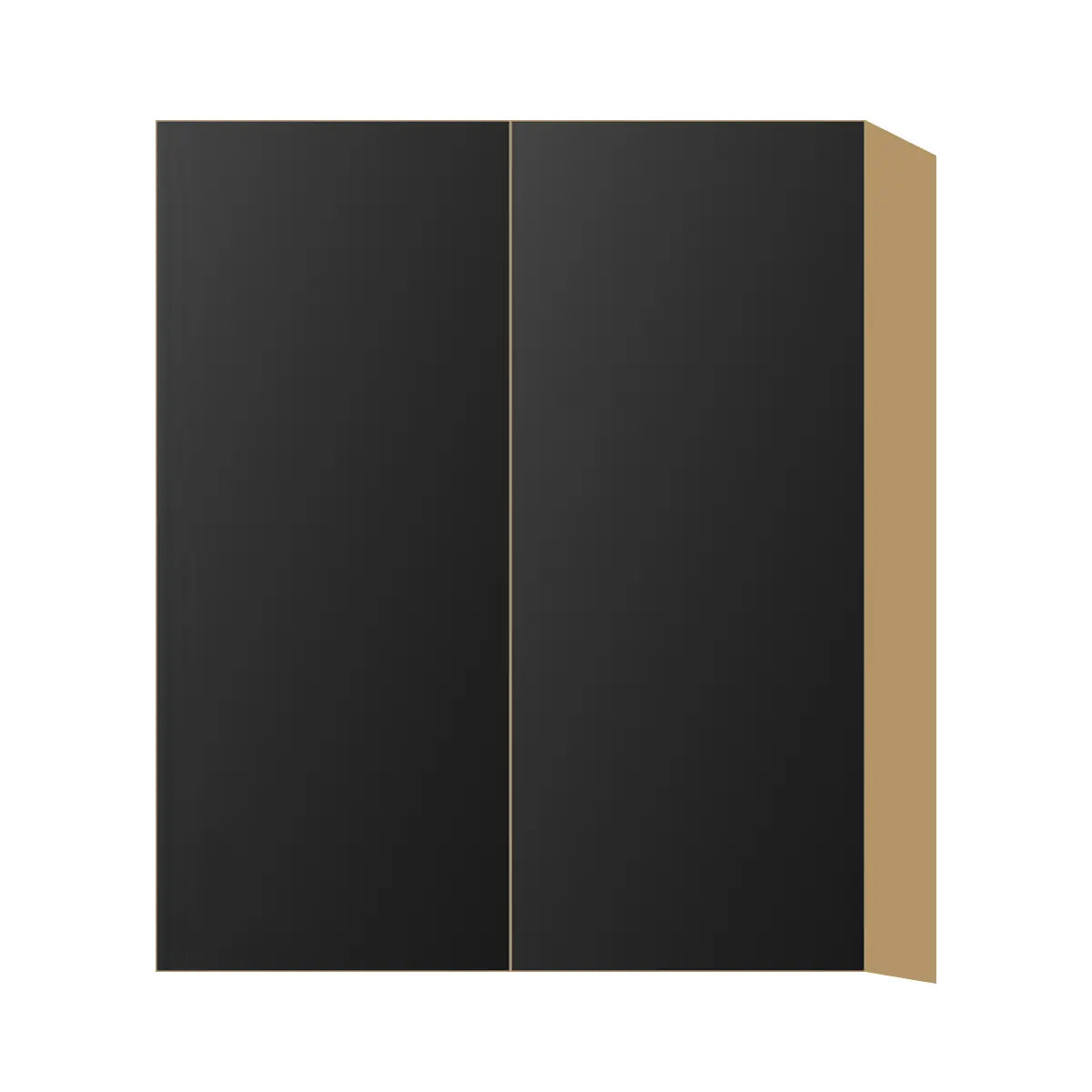 Contemporary 36" tall wall double door cabinet, Matte Black door, P-Box (Prestige)