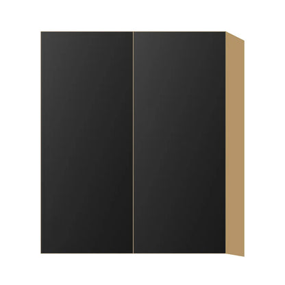 Contemporary 36" tall wall double door cabinet, Matte Black door, P-Box (Prestige)