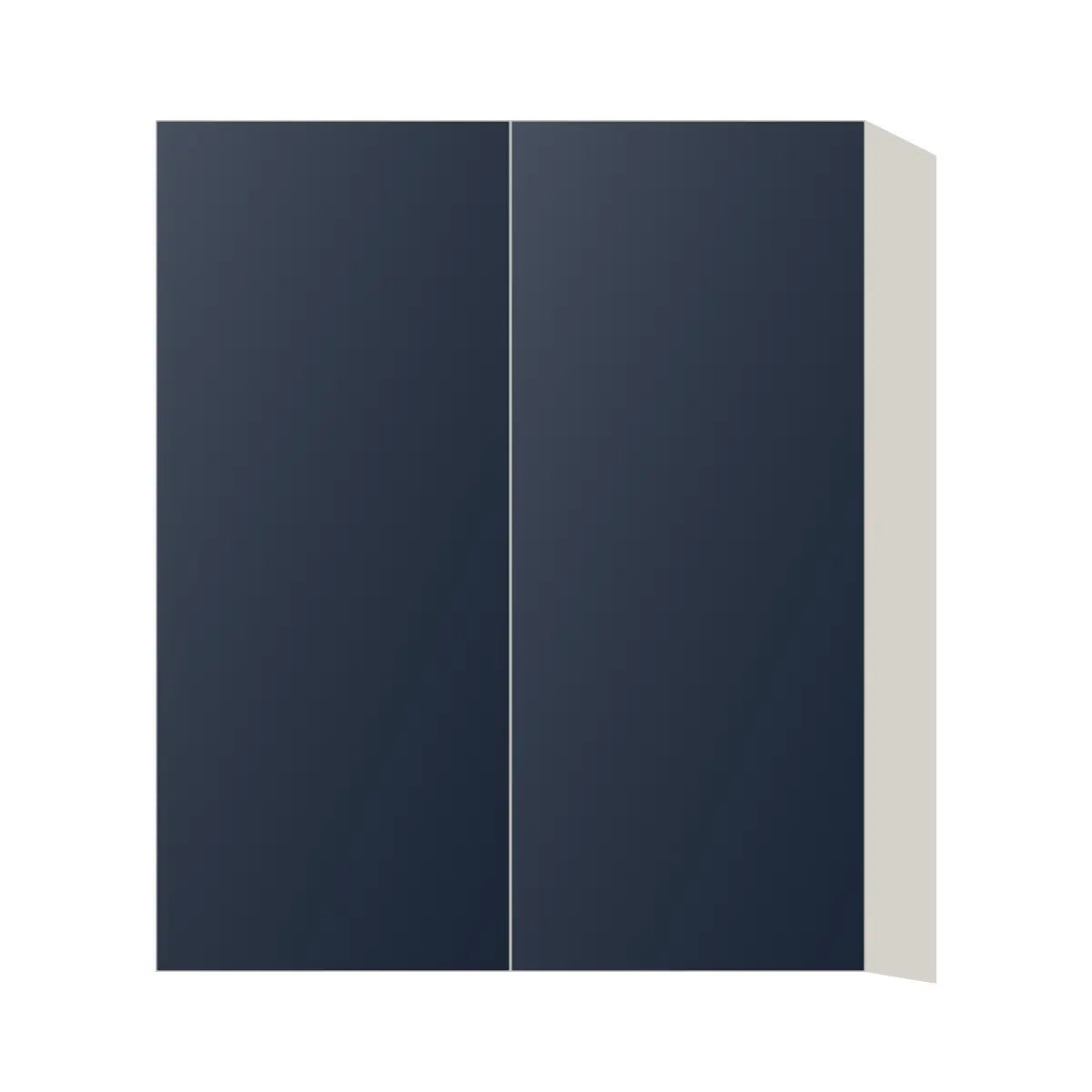 Contemporary 36" tall wall double door cabinet, Matte Blue door, L-Box (Luxury)