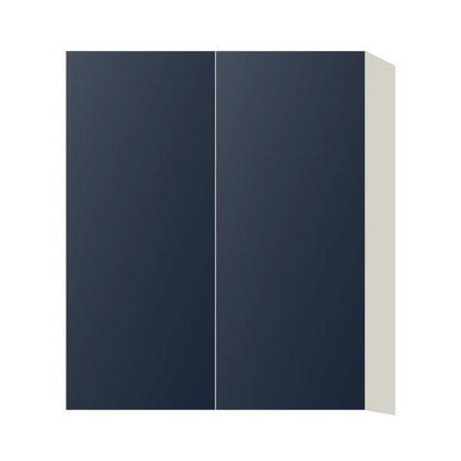 Contemporary 36" tall wall double door cabinet, Matte Blue door, L-Box (Luxury)
