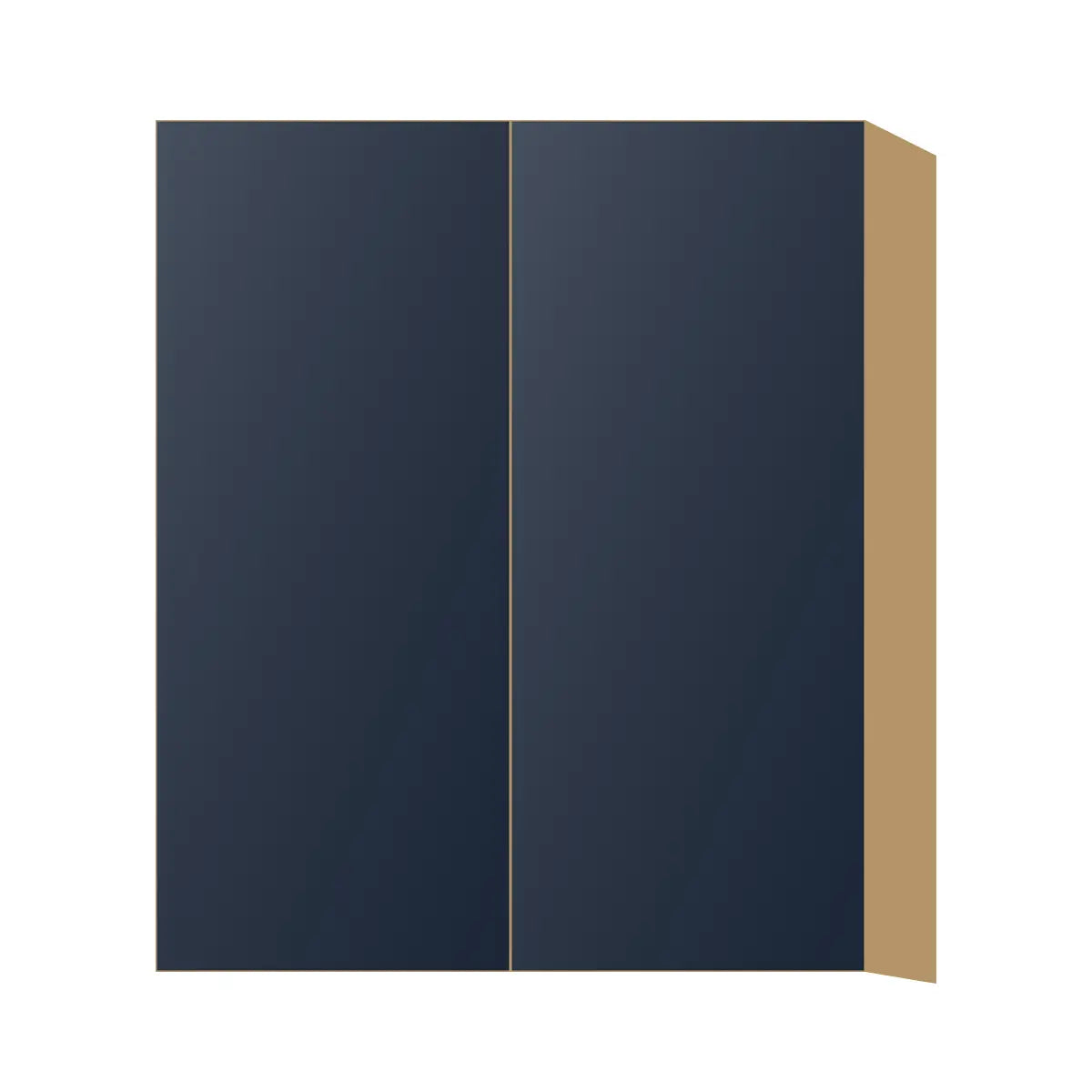 Contemporary 36" tall wall double door cabinet, Matte Blue door, P-Box (Prestige)