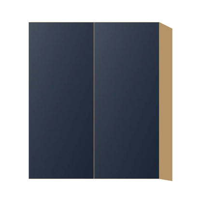 Contemporary 36" tall wall double door cabinet, Matte Blue door, P-Box (Prestige)