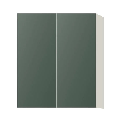 Contemporary 36" tall wall double door cabinet, Matte Olive Green door, L-Box (Luxury)