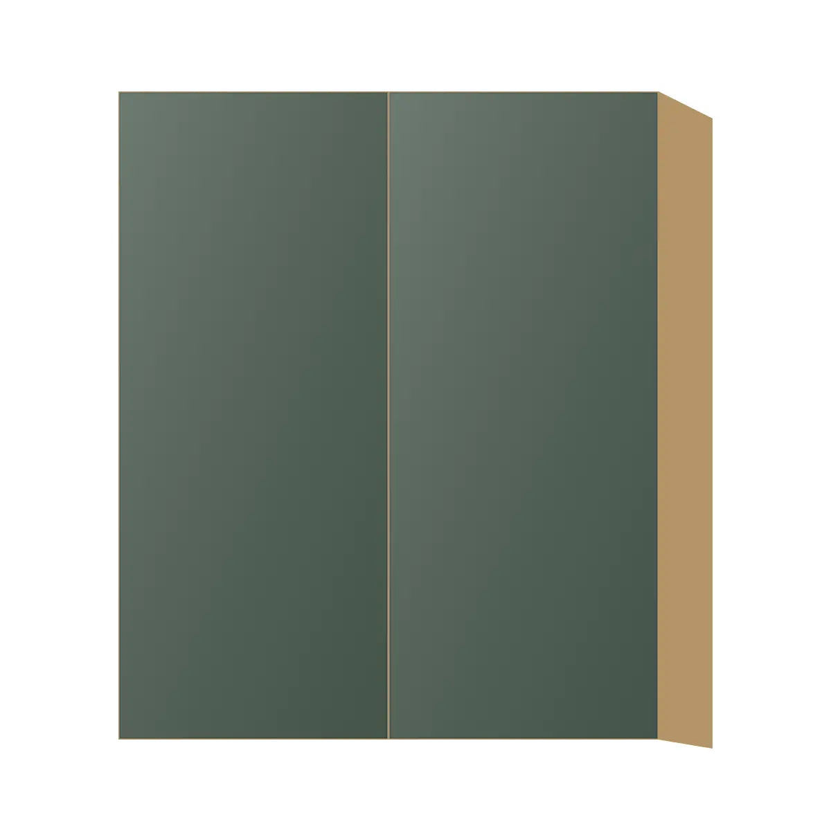 Contemporary 36" tall wall double door cabinet, Matte Olive Green door, P-Box (Prestige)