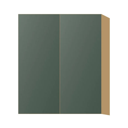 Contemporary 36" tall wall double door cabinet, Matte Olive Green door, P-Box (Prestige)