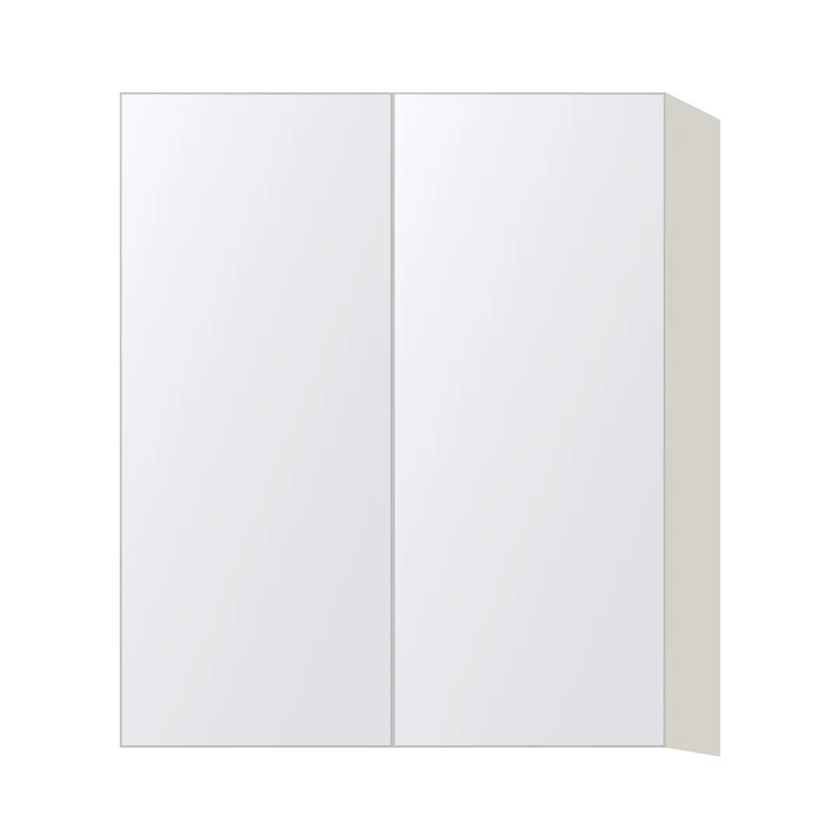 Contemporary 36" tall wall double door cabinet, Matte White door, L-Box (Luxury)