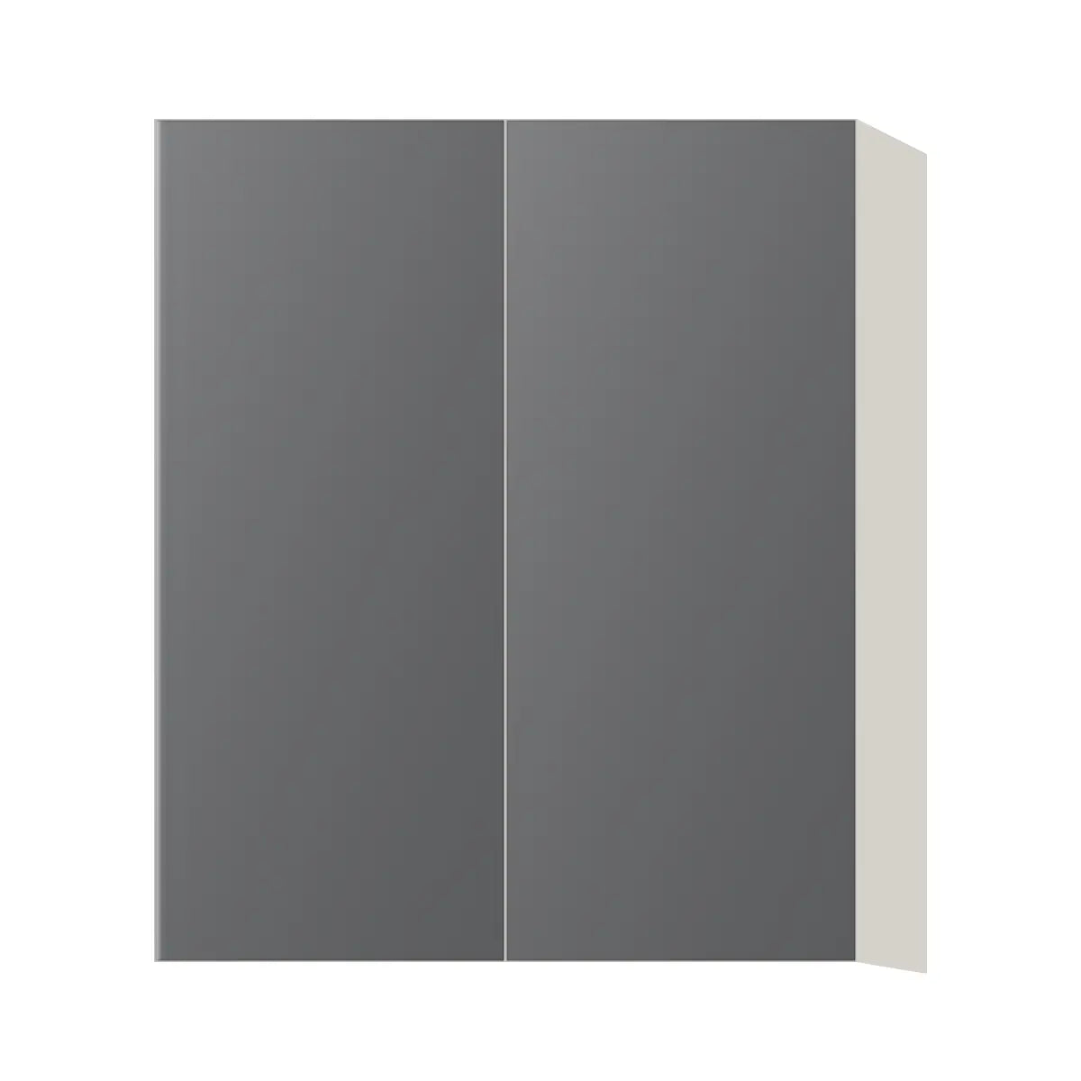Contemporary 36" tall wall double door cabinet, Prime Matte Grey door, L-Box (Luxury)
