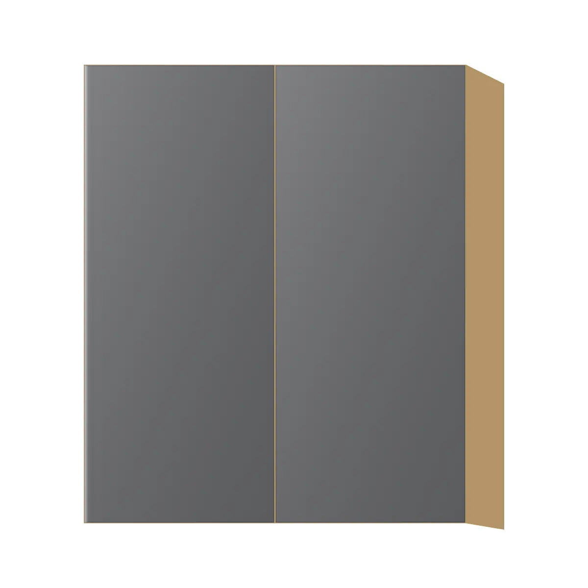 Contemporary 36" tall wall double door cabinet, Prime Matte Grey door, P-Box (Prestige)