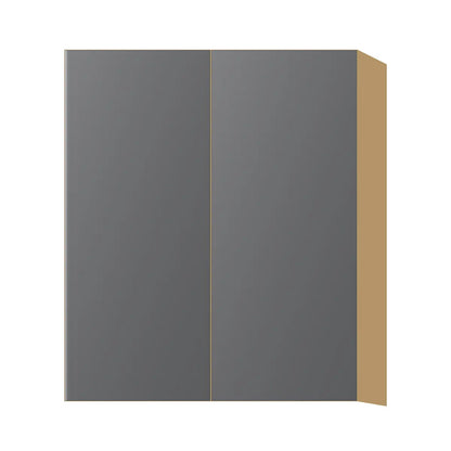 Contemporary 36" tall wall double door cabinet, Prime Matte Grey door, P-Box (Prestige)