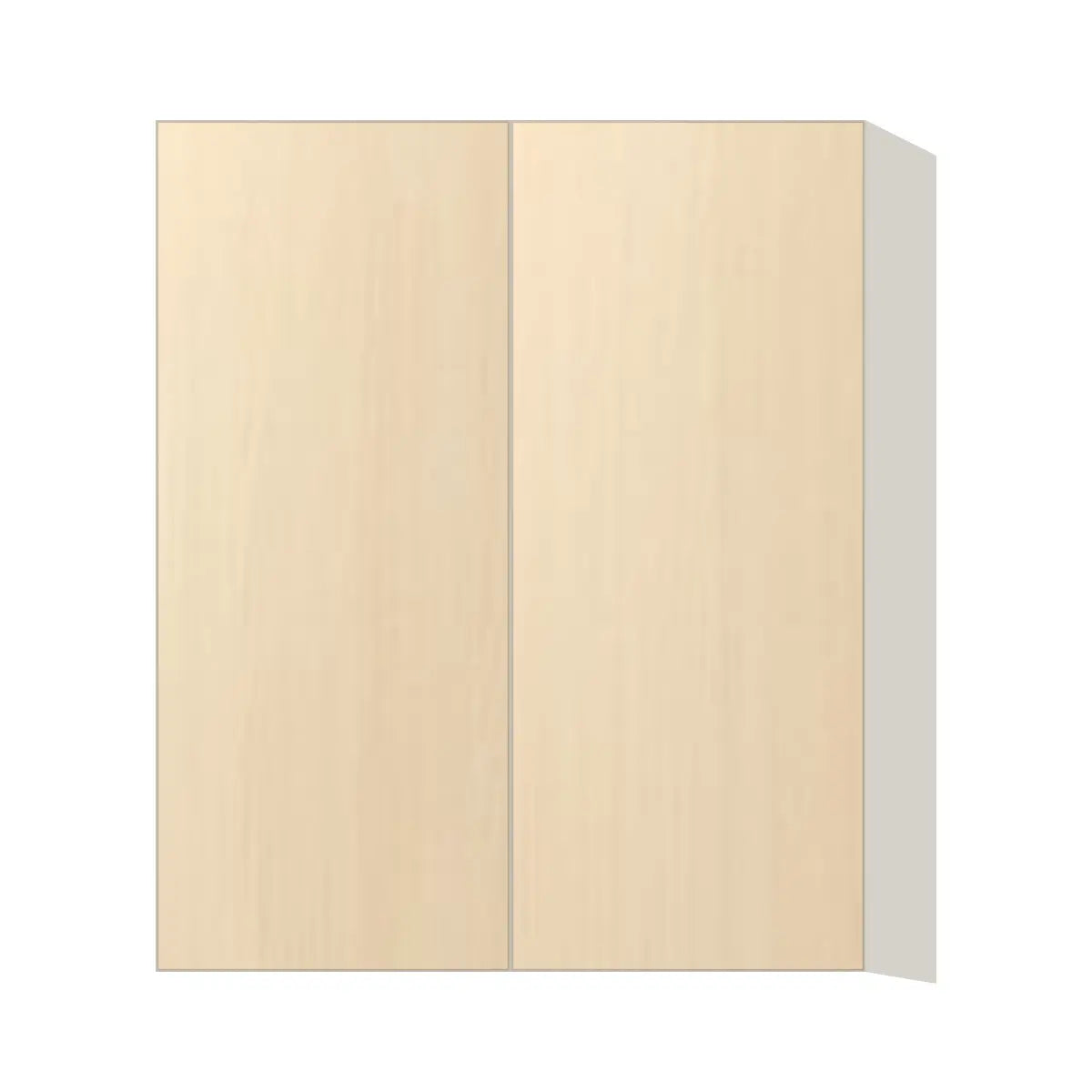 Contemporary 36" tall wall double door cabinet, Riva Oak door, L-Box (Luxury)