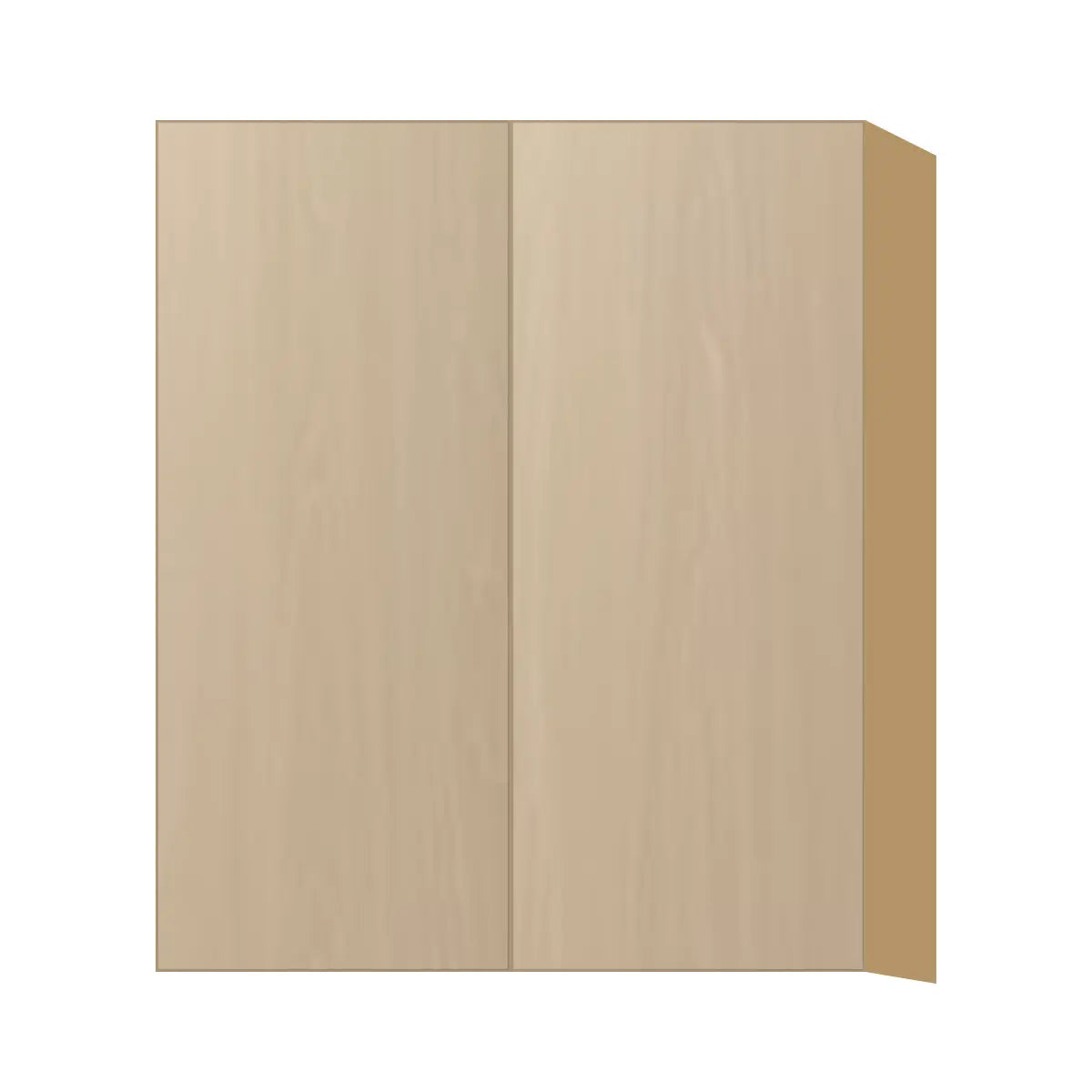 Contemporary 36" tall wall double door cabinet, Swiss Walnut door, P-Box (Prestige)