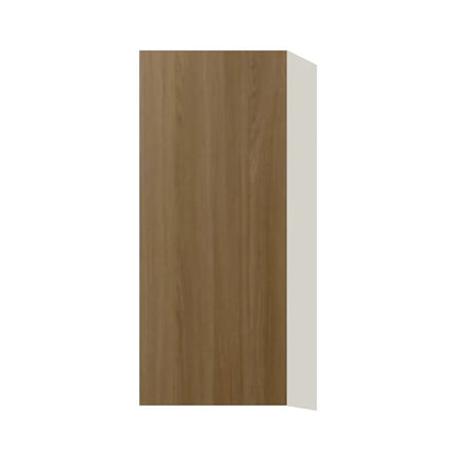 Contemporary 36" tall wall single door cabinet, Barcelona Dark Oak door, L-Box (Luxury)