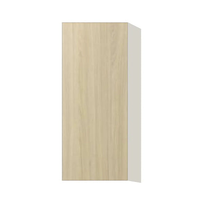 Contemporary 36" tall wall single door cabinet, Barcelona Light Oak door, L-Box (Luxury)