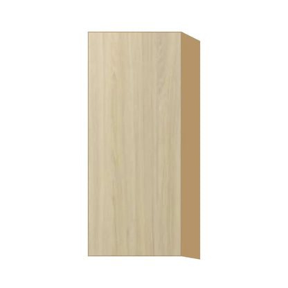 Contemporary 36" tall wall single door cabinet, Barcelona Light Oak door, P-Box (Prestige)